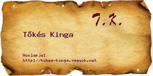 Tőkés Kinga névjegykártya