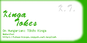 kinga tokes business card